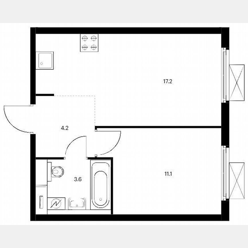 1-к. квартира, 39,6 м², 25/25 эт.