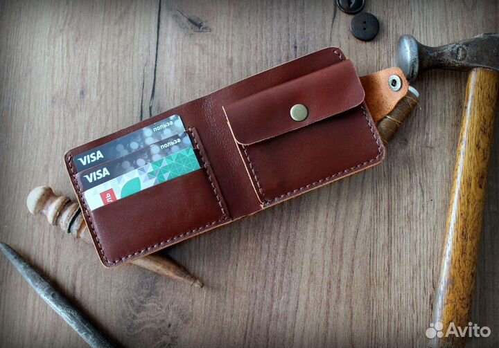 Кошелек мужской кожаный