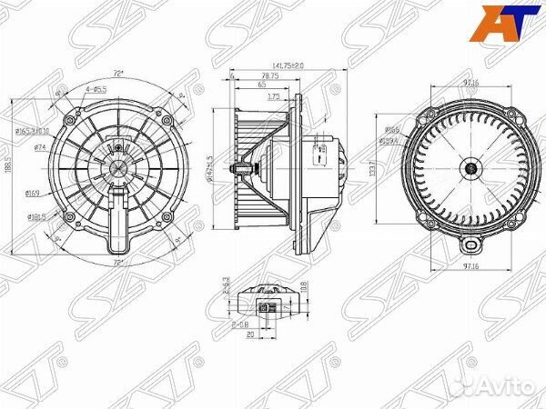 Мотор отопителя салона isuzu ELF, isuzu ELF 93-03