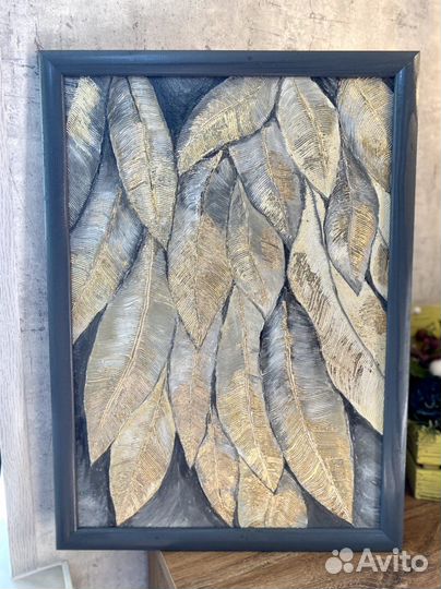 Интерьерная картина с поталью