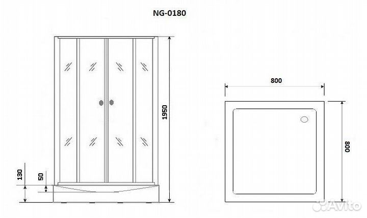 Душевой уголок Niagara Nova 80x80