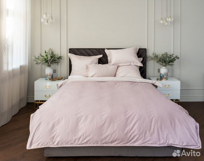 107TD-D25G2-NAV BEG Комплект наволочек сатин беж 7