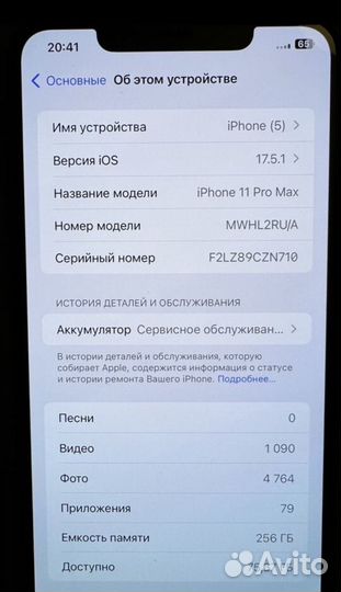 iPhone 11 Pro Max, 256 ГБ