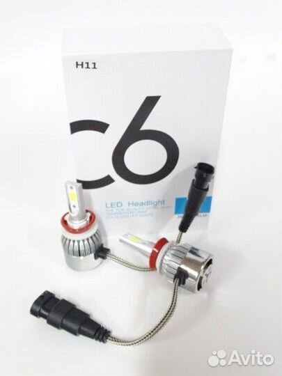 Лампа H11 12V LED 36W/3800LM 6000K комплект 2 шт