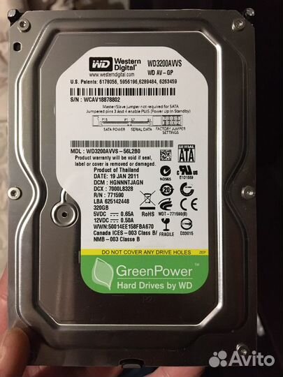 Жесткий диск hdd 500гб 3,5