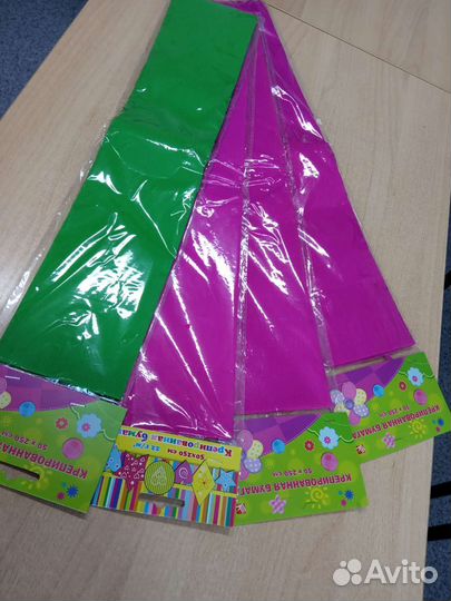 Крепированная бумага, креп бумага для рукоделия