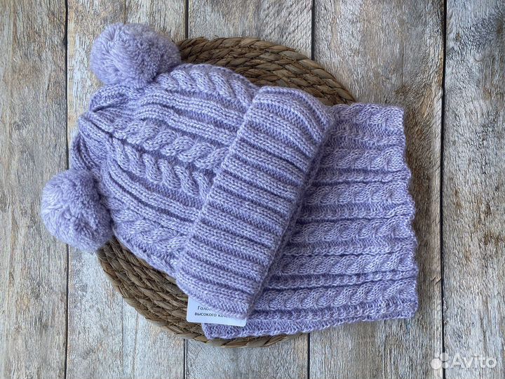 Шапка + снуд, новые, 48-54