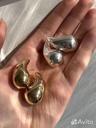 Серьги капли Bottega