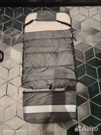 Зимний конверт в коляску на овчине