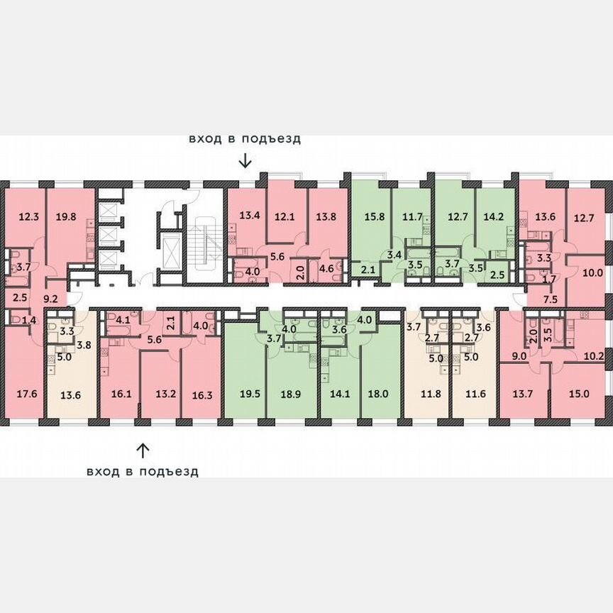 1-к. квартира, 36,6 м², 18/19 эт.