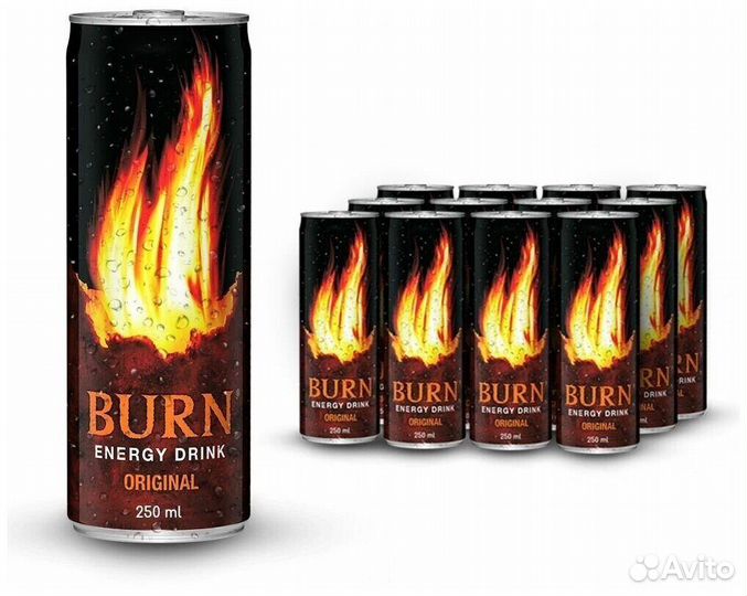Энергетический напиток Burn Original 0,25л (опт)