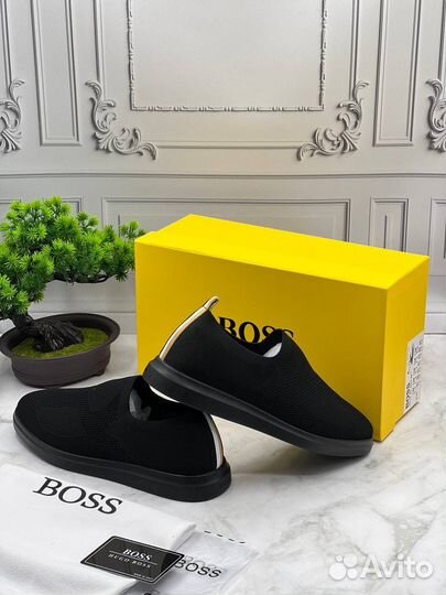 Hugo Boss Летние Мужские Кеды Слипоны Мокасины