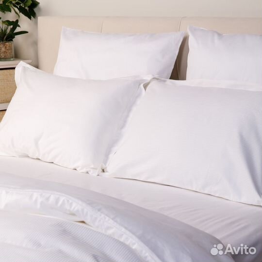 Постельное белье White night, страйп-сатин