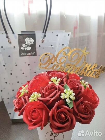 Букет из мыльных цветов