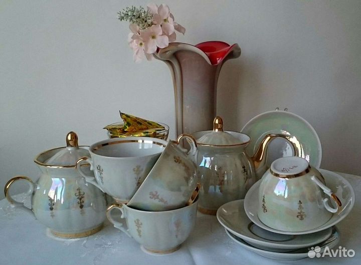 Винтаж СССР сервиз чайн Городница