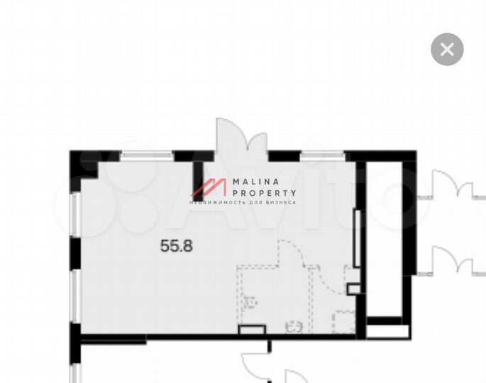 Сдам торговое помещение, 56 м²