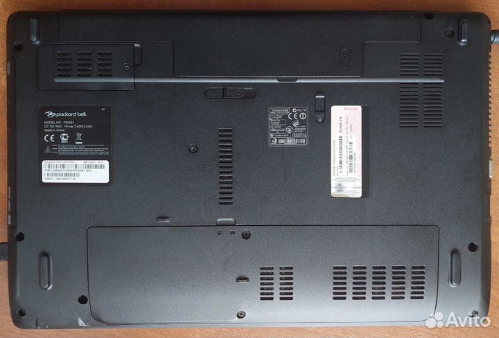 Packard bell TK 85 Core i7 Q 720 SSD 128Gb