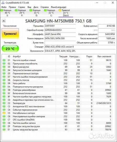 Жесткий диск 750 гб 2,5 дюйма