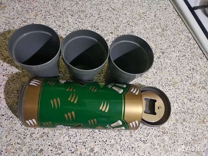 Набор :стаканы+ открывалка для бутылок