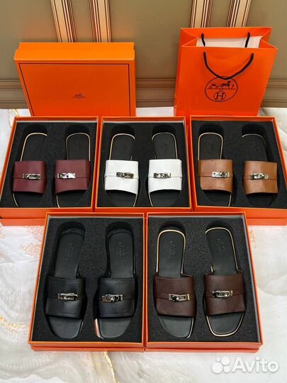 Шлепки Сланцы Hermes женские Размер 36-40