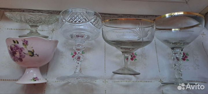 Салатник стекло хрусталь СССР