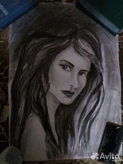 Портрет углём