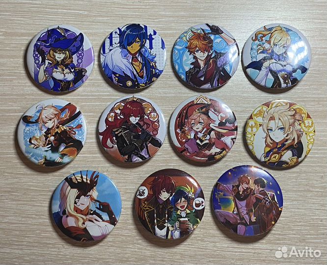 Значки Геншин Импакт & Атака Титанов & мга