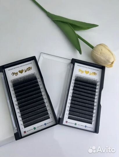 Готовые ресницы пучки изгиб М (LU) 2д 3д 4д 5д