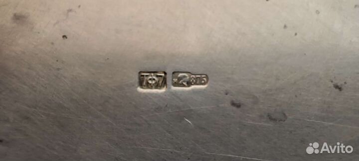 Рюмка 3 шт, серебро 875, Тф7