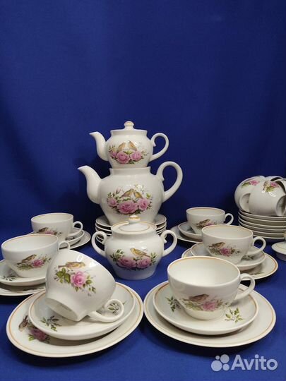 Чайный сервиз Красный Фарфорист