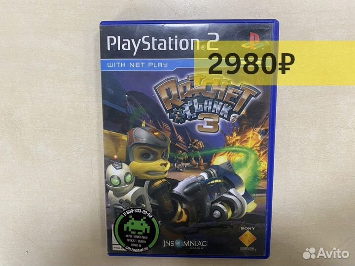 Ratchet Clank 3, б/у, множ.царап., английский PS2