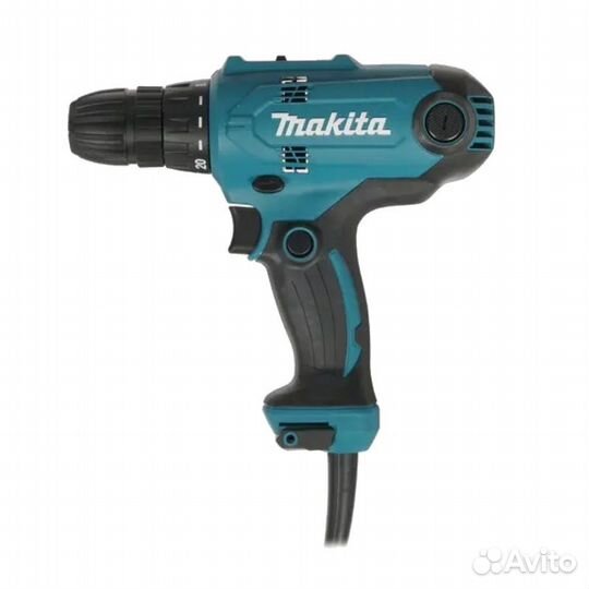 Сетевая дрель-шуруповерт Makita DF0300X3+набор бит