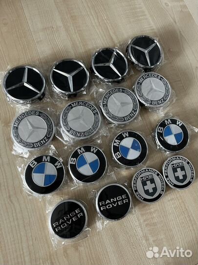 Колпачки заглушки mercedes, bmw, range rover, hre