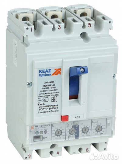 Выключатель автоматический кэаз Optimat D