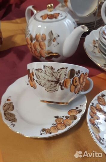 Сервиз чайный лфз, костяной