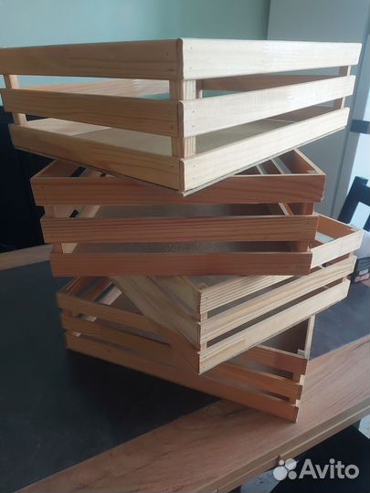 Ящик для хранения деревянный 40х31х12 см