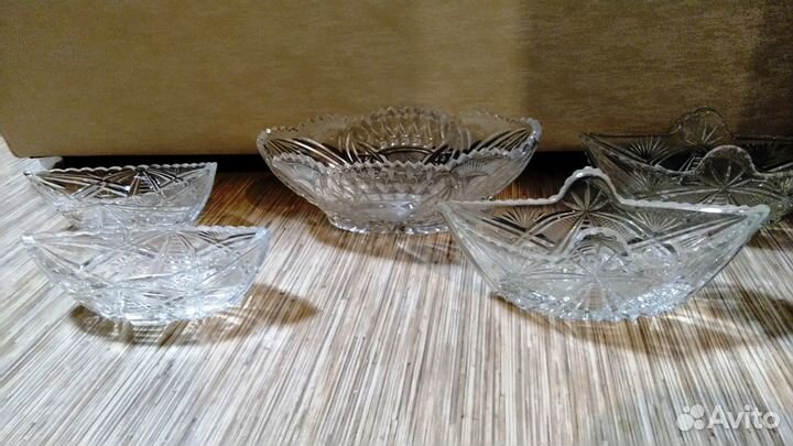 Салатники хрустальные