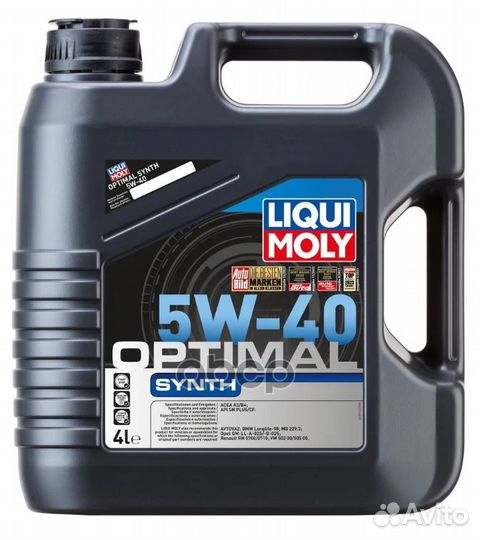 Масло моторное liqui moly Optimal 5W-40 4л. LIQ
