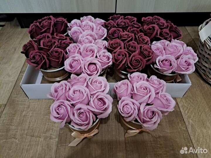 Букет из мыльных цветов