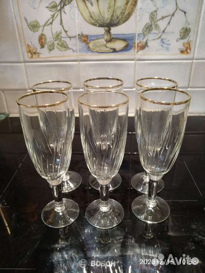 Фужеры, рюмки, стаканы из стекла СССР