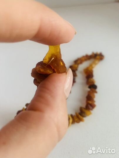 Янтарные бусы СССР колье браслет