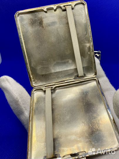 Серебряные портсигар и зажигалка. Германия 40-е