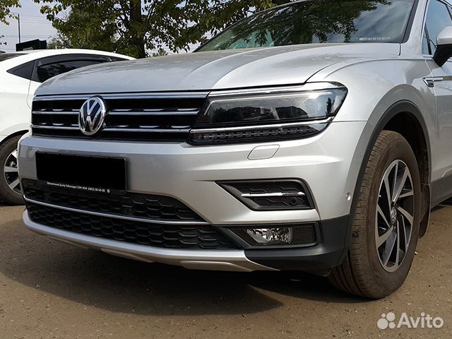 Передняя накладка VW Tiguan 2 OffRoad стиль