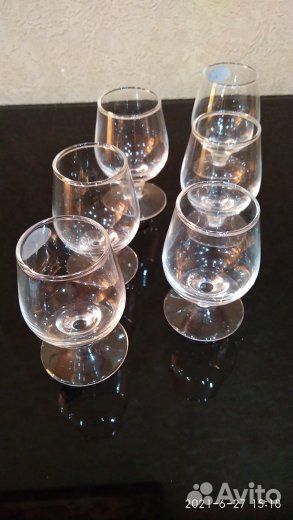 Рюмки коньячные набор 6 штук объем 35 мл