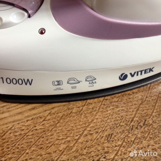 Утюг vitek, мощность 1000 W