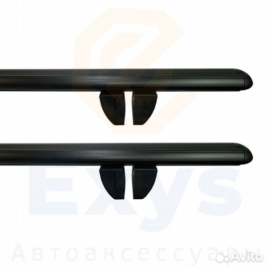 Поперечины багажника Cruz чёрные для Toyota Land Cruiser 300 2021-2024