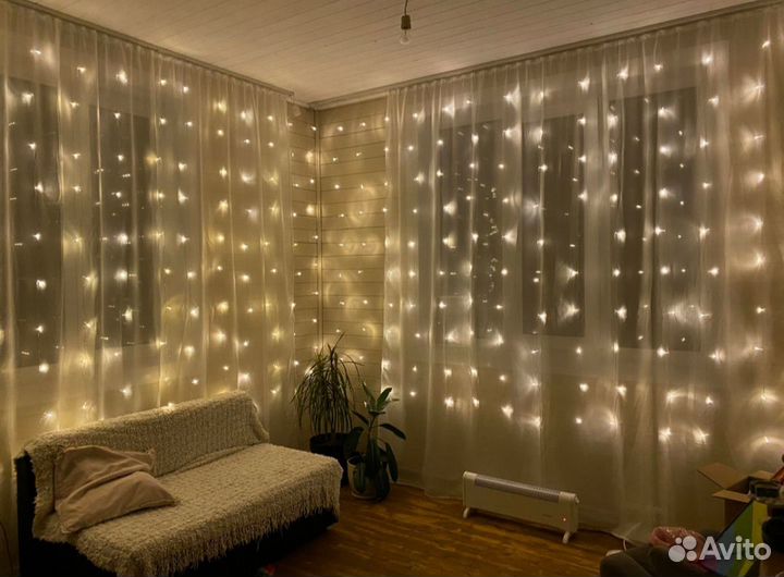 Гирлянда штора 3*3