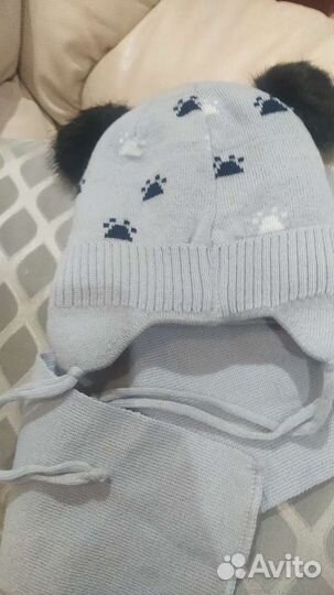 Комплект шапка и шарф для мальчика новый