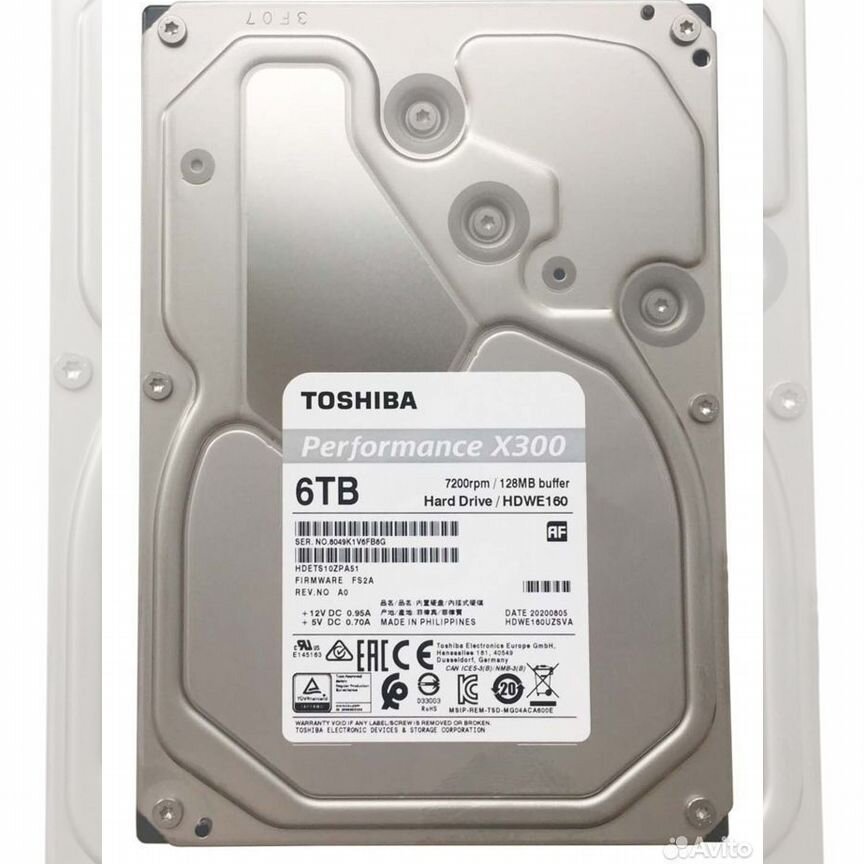 [HDWE160UZSVA] Жесткий Диск Toshiba Hdwe160uzsva 6tb SATA3 3,5"