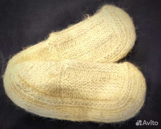 Вязаные тапки, повязка на голову